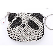 cristal / de diamantes de imitación panda mini-bolsa de embrague /
