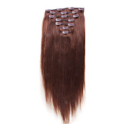 100% cabelo remy indiano de 20 polegadas clipe sedoso 7pcs reta em extensões do cabelo de 26 cores disponíveis