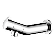 Contemporary Chrome Finish Solid Brass Bathroom Sink Faucet (Wall Mount)