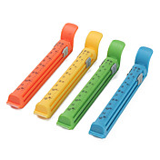 12cm Colorful Food Vacuum Seal Clips with Data Mark (4-Pack)