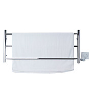50w de acero inoxidable de montaje en la pared del tubo circular warmmer toalla tendedero