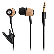 estilo awei de madera en auriculares de botón (marrón)