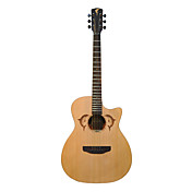 41 "golfinho esculpir canadian spruce plywood cutaway violão jumbo com caixa show