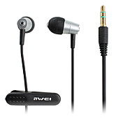 awei estilo metálico en auriculares de botón (de plata)