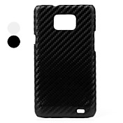 Plastic Protective Case with Carbon Fibre for Samsung Galaxy i9100 (Assorted Colors)