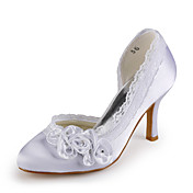 Satin Stiletto Heel Closed Toe With Satin Flower Wedding / Party Evening Shoes (More Colors Available)