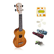 yadars - mahonie sopraan ukelele met gigbag / stemfluit / picks / capo