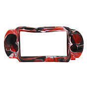Camouflage Style Silicone Case for PS Vita (Black and Red)