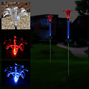 2 LED Solar Powered Lily Flower Garden Stake Light-Color Changing