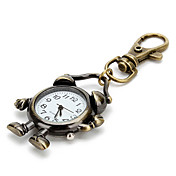 relógio personalizado da liga unisex de quartzo analógico keychain relógio (bronze)