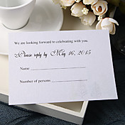Personalize Wedding Response Cards - Simple Designed (Set of 50)