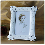 Silver Hearts White Resin Photo Frame – Large