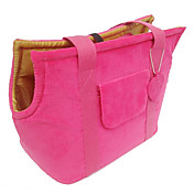 Corduroy Cotton Style Pet Carrier for Dogs and Cats (Up to 4Kg, Pink)