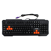 última de juegos de PC PS / 2 para teclado y ratón USB (negro)