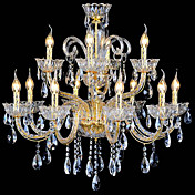 luz de techo de cristal con 12 luces
