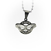 Stainless Steel Cutout Butterfly Necklace