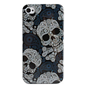 Etui de Protection Style Crâne pour iPhone 4/4S - Gris