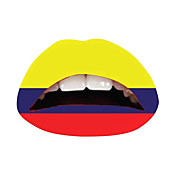 10 piezas de Columbia labios temporaty pegatina tatuaje