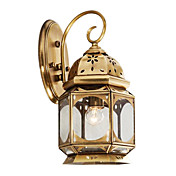 1 - lichte glazen gouden wandlamp in antieke stijl