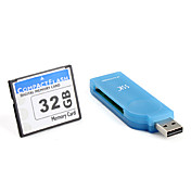 Scheda di memoria CompactFlash da 32GB con lettore di card usb