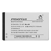 PISEN batterie BL-4U pour Nokia 3120C 5330xm 5250 6212c 6600 8800 e66 e75