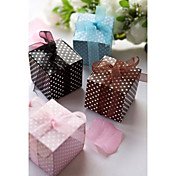 Square Dotted Favor Box – Set of 12 (More Colors)