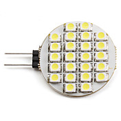 g4 1-1.5w 24x3528 SMD 50-60lm 6000-6500k natürliches weißes Licht LED Spot Lampe (12v)