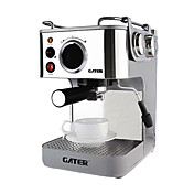 De 15 bares de la bomba de máquina de café espresso, plata y acero inoxidable