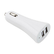 Dual USB Car Charger für iPhone, das neue iPad und andere Handys (3.1a, weiß)