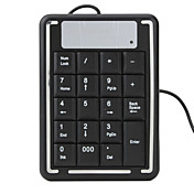 Portable USB 19-Button Numeric Keypad for Laptop and Notebooks (Black)