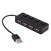 4-ports USB 2,0 Hi-Speed ​​hub (sort)
