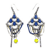 Fashion Blue Resin Alloy Earrings