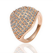 smukke cubic zirconia 18K forgyldt hætte mode ring
