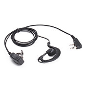 hands-free clip-on auricolari microfono per walkie talkie (nero)
