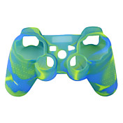 beschermende dual-color style siliconen case voor de PS3-controller (geel en blauw)
