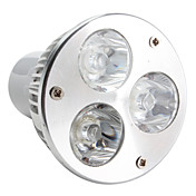 GU5.3 3*1W 6000K 270LM Natural White Light Spot Bulb (85-265V, 3W)
