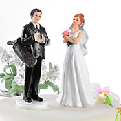 fanático de golf par de la boda adorno de torta