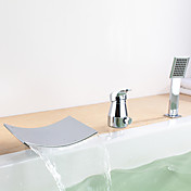 Waterfall Tub Faucet with Hand Shower (Chrome Finish)