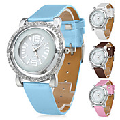 Women's Hollow PU Leather Style Analog Quartz Wrist Watch (Assorted Colors)