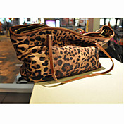 mode ægte læder damer leopard tote