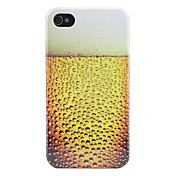 Beer Bubbles Pattern Hard Case for iPhone 4 and 4S (Yellow)