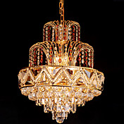 luz de techo de cristal moderno con 8 luces