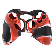 capa de silicone protetora de duas cores para Xbox 360 (preto e vermelho)