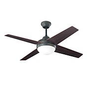 Contemporary Metal Hugger Ceiling Fan Lights with 2 Lights Wooden Blads
