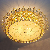 60W Crystal Flush Mount with 9 Lights in Round Honeycomb Shaped