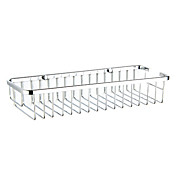Contemporary Rectangle Chrome Finish Soap Basket
