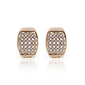 Banhados a ouro 18k única e encantadora brincos forma clara strass