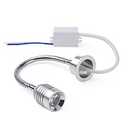 1W 90LM 3500K Warm White LED Flexible Neck Mirror Light Bulb with LED Driver (85~265V)