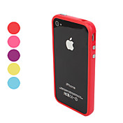 Carcasa de Marco TPU Con Botones Metálicos Para iPhone 4/4S