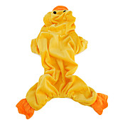 Duck Shaped Soft Hoodie Costume for Dogs (XS-XL, Yellow)